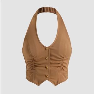 Cider size S runched halter top